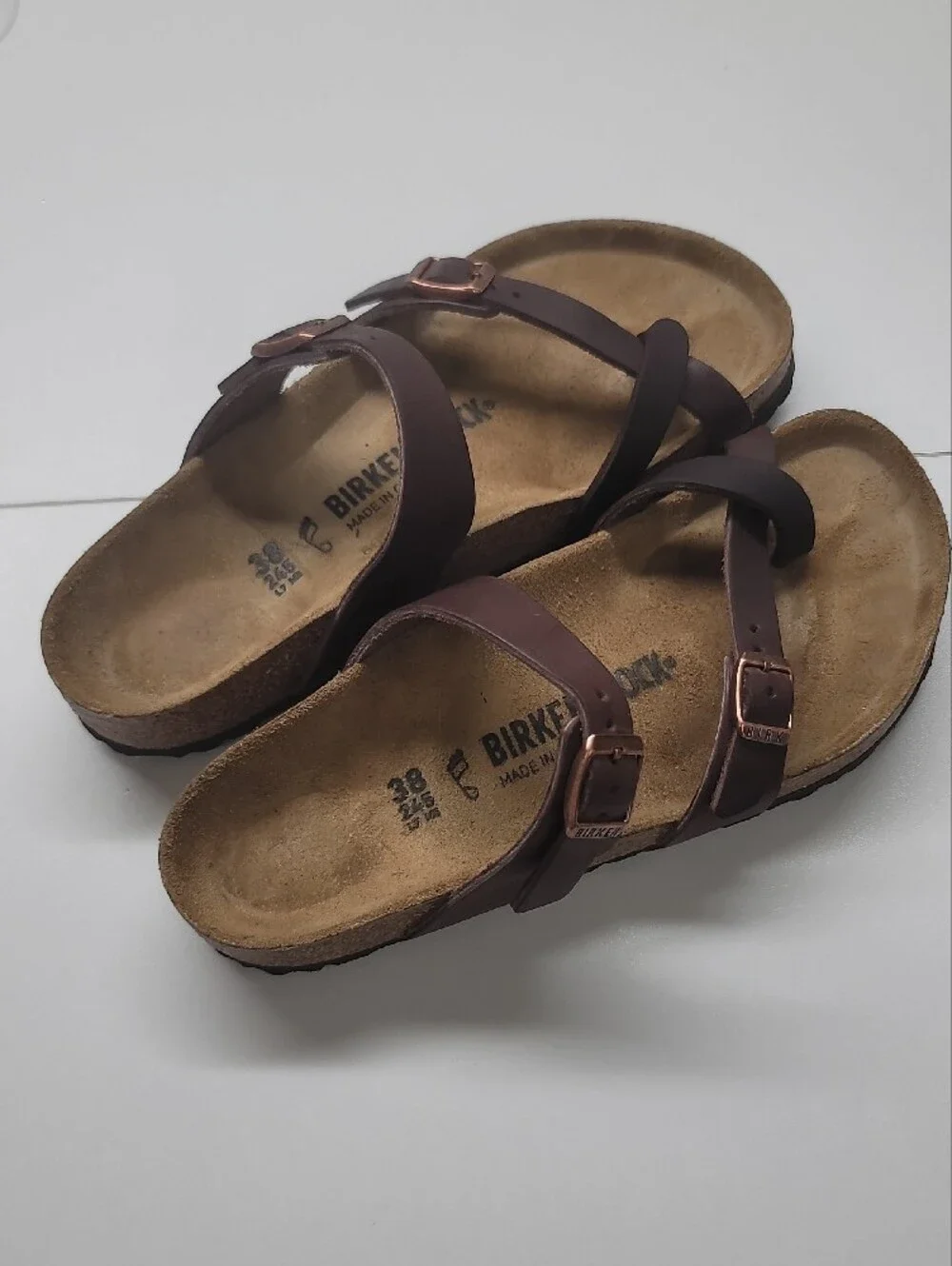 Birkenstock Mayari Oiled Leather Sandals Size 7